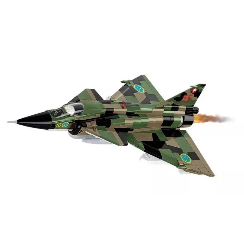 Conjunto de construção Cobi Blocks Saab AJS 3 Viggen 911 peças, conjunto de modelismo com 911 peças