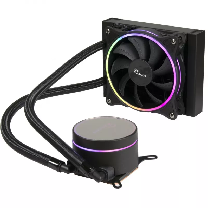 Refrigeração líquida tudo-em-um Inter-Tech LC-120 RGB 12 cm preto