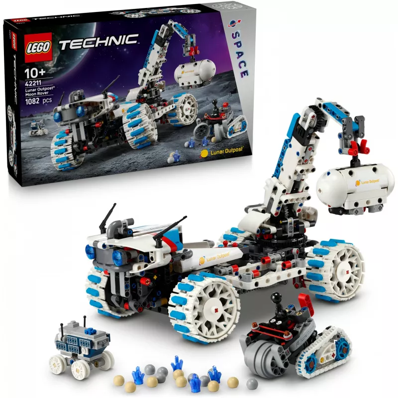 LEGO Technic 42211 Lunar Outpost rover lunar, conjunto de construção, 1082 peças, 10+