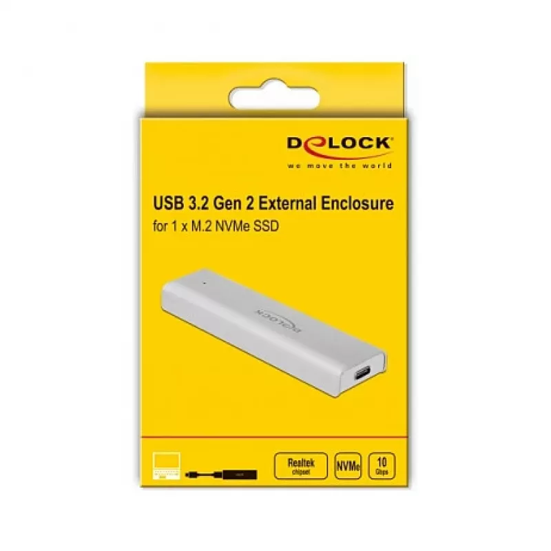 Caixa para SSD DeLOCK 42634 prateado M.2