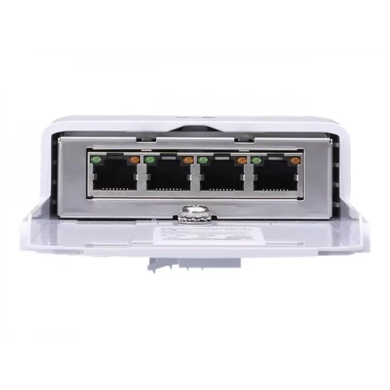 Comutador UBIQUITI NanoSwitch Gigabit Ethernet PoE, 4x Gigabit RJ-45, 4x portas PoE, orçamento de 36 W, 24 V DC