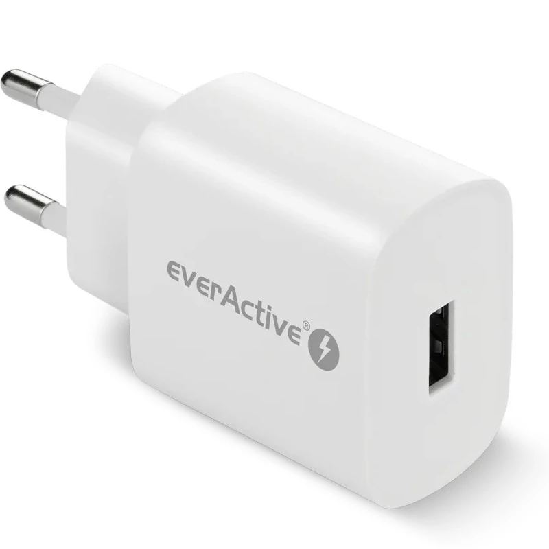 CARREGADOR DE TELEFONE 1X USB 18 W QC 3.0 BRANCO