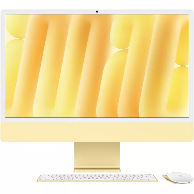 iMac Z1EL 59,62cm 23,5 polegadas vidro padrão M4 10C CPU/10C GPU/16C N.E. 16GB 512GB SSD Gbit Eth MM NumKey TID DE amarelo