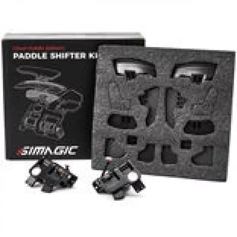 Módulo de patilhas de mudança Simagic S410 preto Dual Clutch, unidade de patilhas de substituição para racing rigs compatíveis