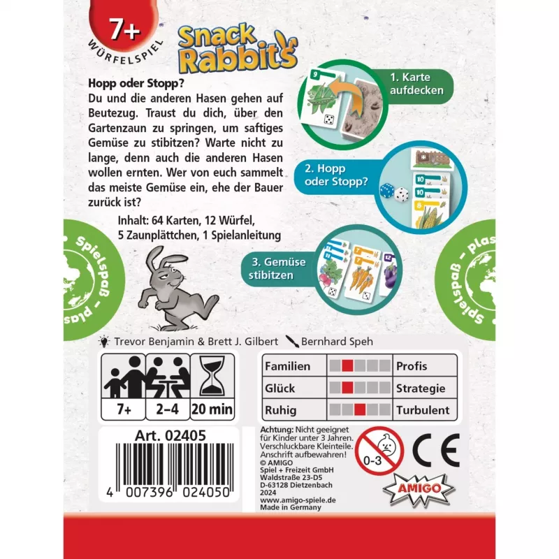 Snack Rabbits, jogo de dados