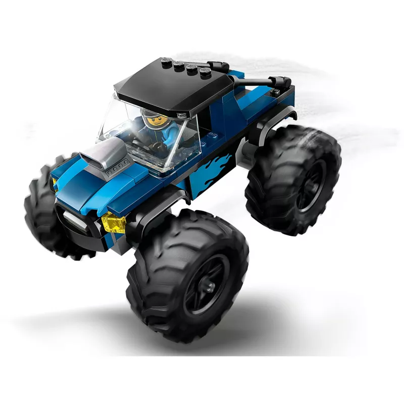 Brinquedo de construção LEGO City 60402 Monster Truck azul com pneus grandes, 148 peças, 1 minifigura, idade 5+