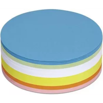 Maul cartões de moderação 6394799 círculo Ø 13,5 cm branco, amarelo, laranja, vermelho, verde, azul, 250 unid. (6394799)