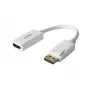 UNITEK Y-6332 adaptador de DisplayPort para HDMI 4K, M/F, 0,2 m, branco