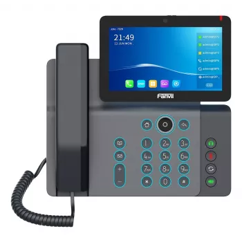 Telefone IP Fanvil V67 Preto 20 linhas LCD Wi-Fi