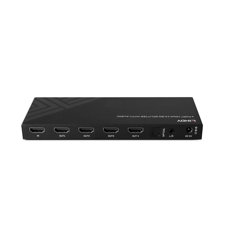 Lindy 38535 splitter HDMI 8K60 de 4 portas com áudio