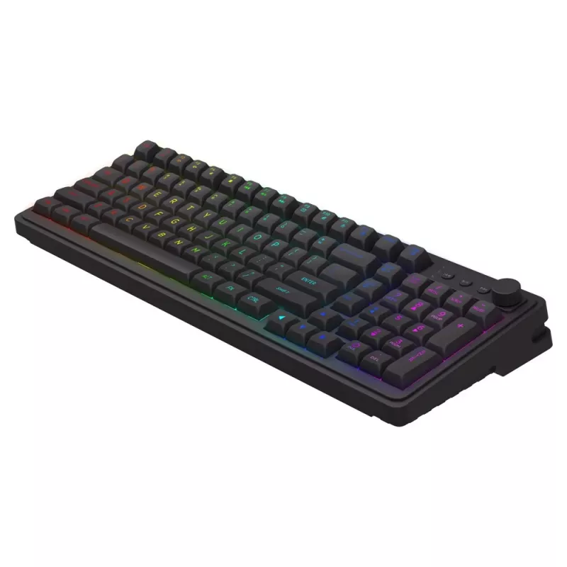 Teclado gaming Savio Galaxis USB QWERTY US inglês preto