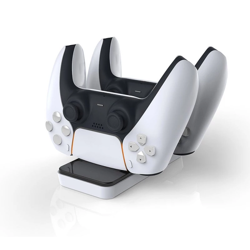 Estação de carregamento SUBSONIC SA5608 para comando PlayStation 5 com dois lugares de carregamento rápido e indicadores LED