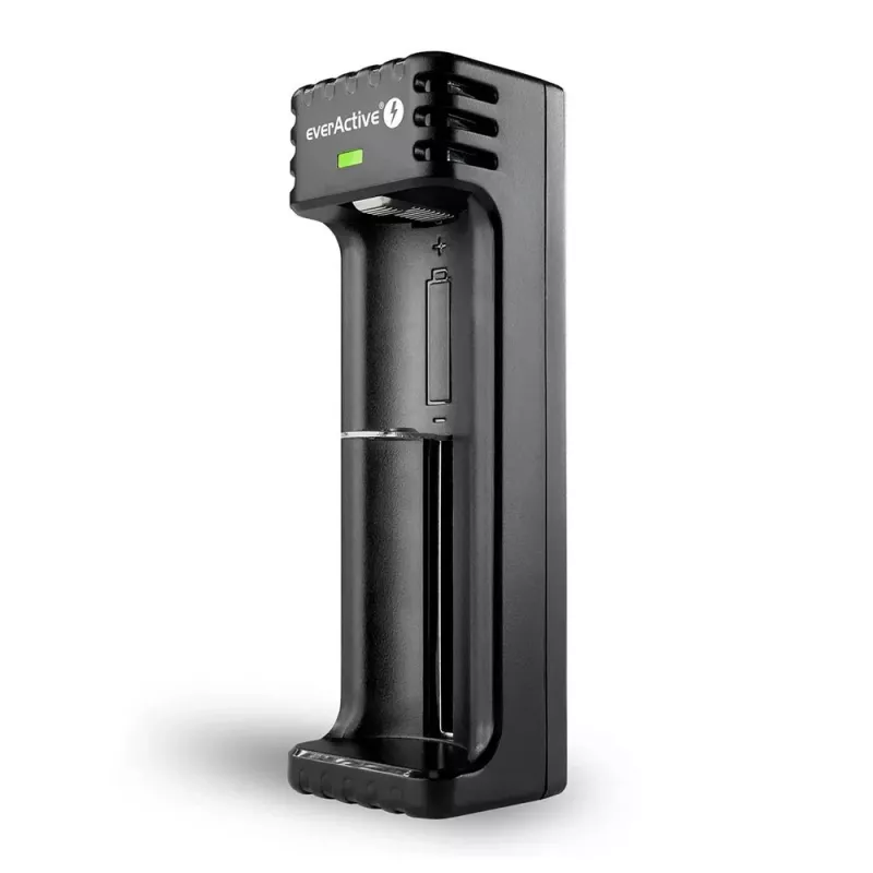 Carregador everActive LC100C USB‑C para células de iões de lítio, entrada USB‑C, modelo LC100C