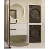 Armário top e shop POLA TWIN para lavandaria para máquina de lavar e secar – branco