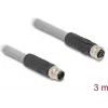 DeLOCK Cabo sensor/atuador 80540 3 m RST M12 cinzento
