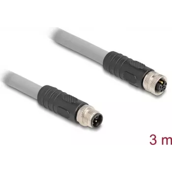 DeLOCK Cabo sensor/atuador 80540 3 m RST M12 cinzento