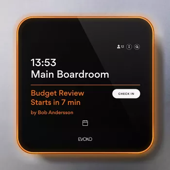 Evoko Liso Gestor de salas sinalização digital de porta 20,30 cm (8) Touch (ERM2001)