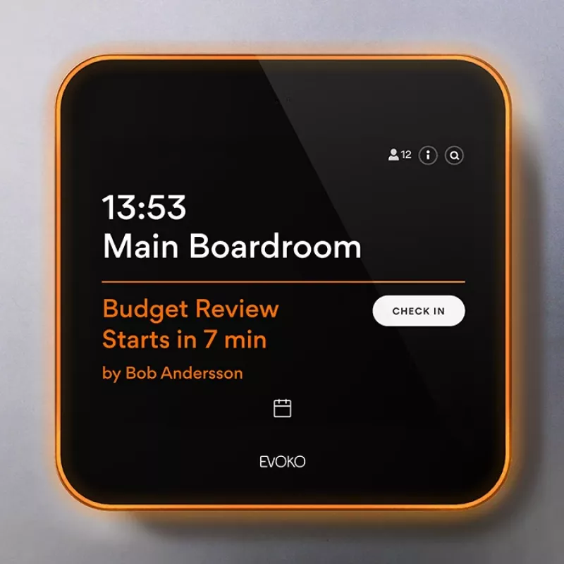 Evoko Liso Gestor de salas sinalização digital de porta 20,30 cm (8) Touch (ERM2001)