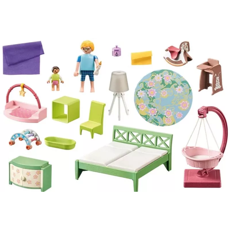 Conjunto de figuras My Life 71609 Quarto com cantinho de brincar do bebé