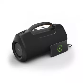 Barra de som HAMA Soundbarrel 2.0 preto Bluetooth sem fios — compacta 2.0 canais