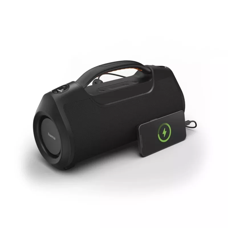 Barra de som HAMA Soundbarrel 2.0 preto Bluetooth sem fios — compacta 2.0 canais