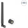 Delock 81466 antena 5G 3,4-5,0 GHz, ficha SMA, 4,7 dBi, omnidirecional com articulação basculante, preta