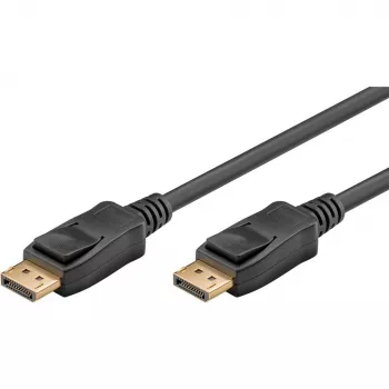 Cabo DisplayPort ficha > ficha DisplayPort, 8K / 120Hz (preto, 5 metros, 40 Gbit/s, DisplayPort 2.0 / 2.1)