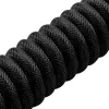 Sharkoon SGK50 Aviator cabo espiral para SKILLER SGK50, de USB-A para USB-C, 1,85 m, titânio/preto