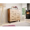 Aparador cama sideboard LOTTA 110 2D4S carvalho wotan/preto mate