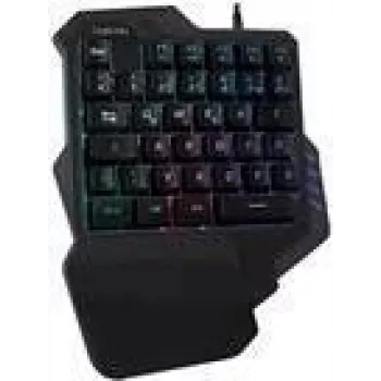 Logilink Teclado gaming iluminado de uma mão - retroiluminado - USB - preto (ID0181)