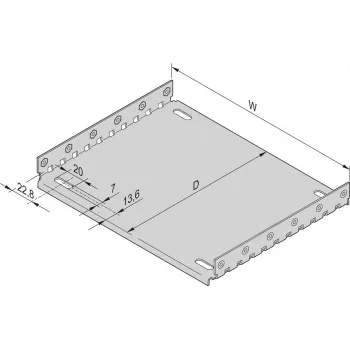 SCHROFF Placa de montagem para chapas de cobertura - Placa de montagem 42TE 220T (34563014)
