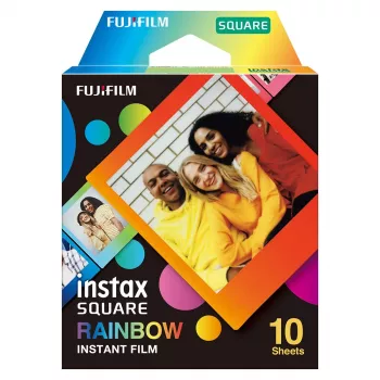 Filme instantâneo Fujifilm SQUARE Rainbow 10 unidades