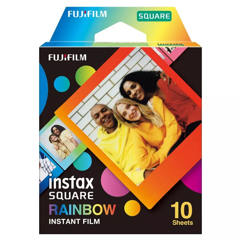 Filme instantâneo Fujifilm SQUARE Rainbow 10 unidades