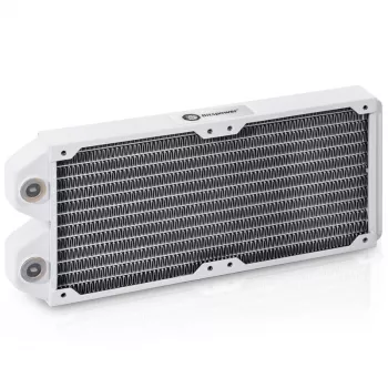 Radiador BitsPower Tarasque II 240S — cobre, 240 mm, 120×273,5×24,5 mm, branco