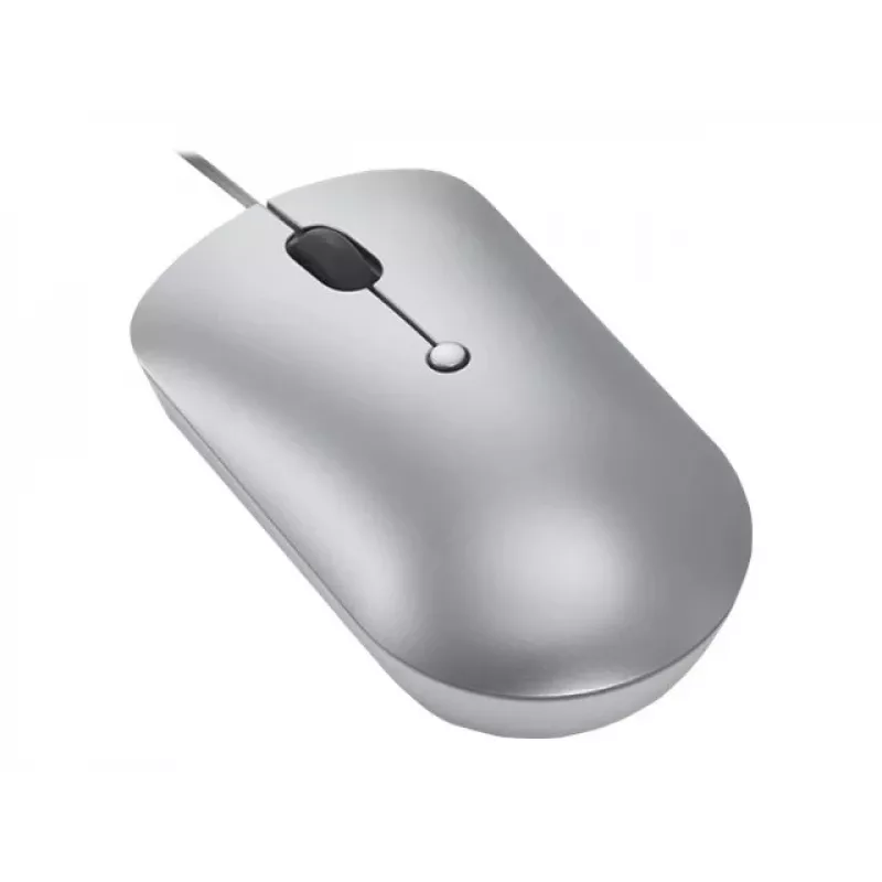 Rato ótico ambidestro com fios Lenovo 540 USB Type-C, 3 modos DPI, cinzento, 4 botões, cabo de 1,8 m