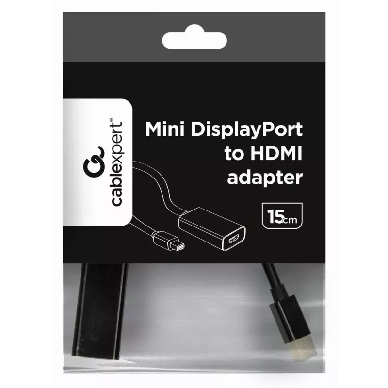 Cabo adaptador de vídeo Gembird A-MDPM-HDMIF-02 Mini DisplayPort HDMI Type-A (Standard) preto