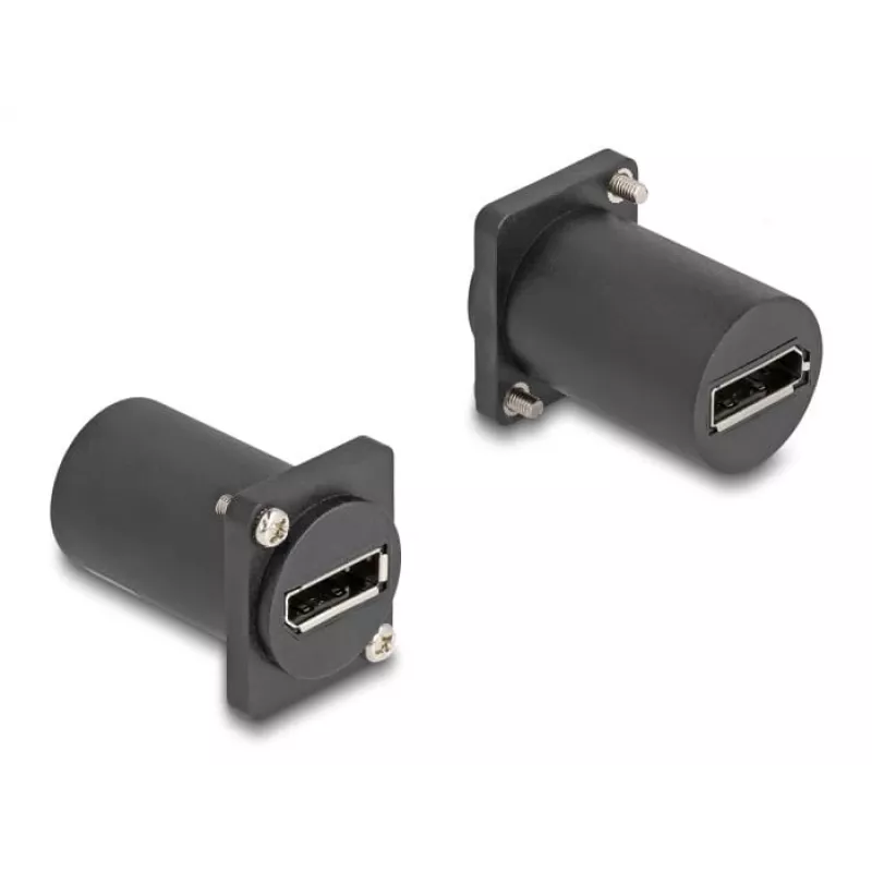 Módulo tipo D DeLOCK DisplayPort conector fêmea para conector fêmea 4K preto