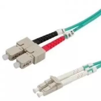Cabo de fibra ótica VALUE 50/125µm OM3, LC/SC, turquesa 10m (21.99.8718)
