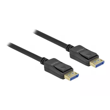 Delock - Cabo DisplayPort - DisplayPort (M) para DisplayPort (M) - DisplayPort 2.0 - 1,0 m - Suporta 10K 60 Hz (10.240 x 4320) - preto (80261)