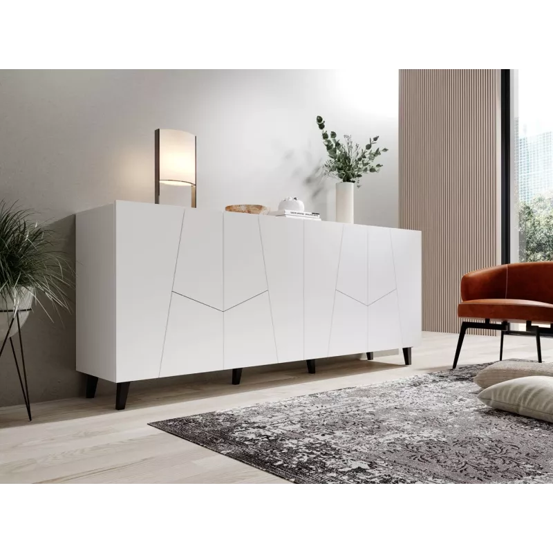 Cama Meble ETNA cómoda 200x42x82 cm, branca mate