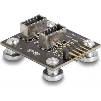 Adaptador USB Type-E interno DeLOCK 67176 macho de 9 pinos preto