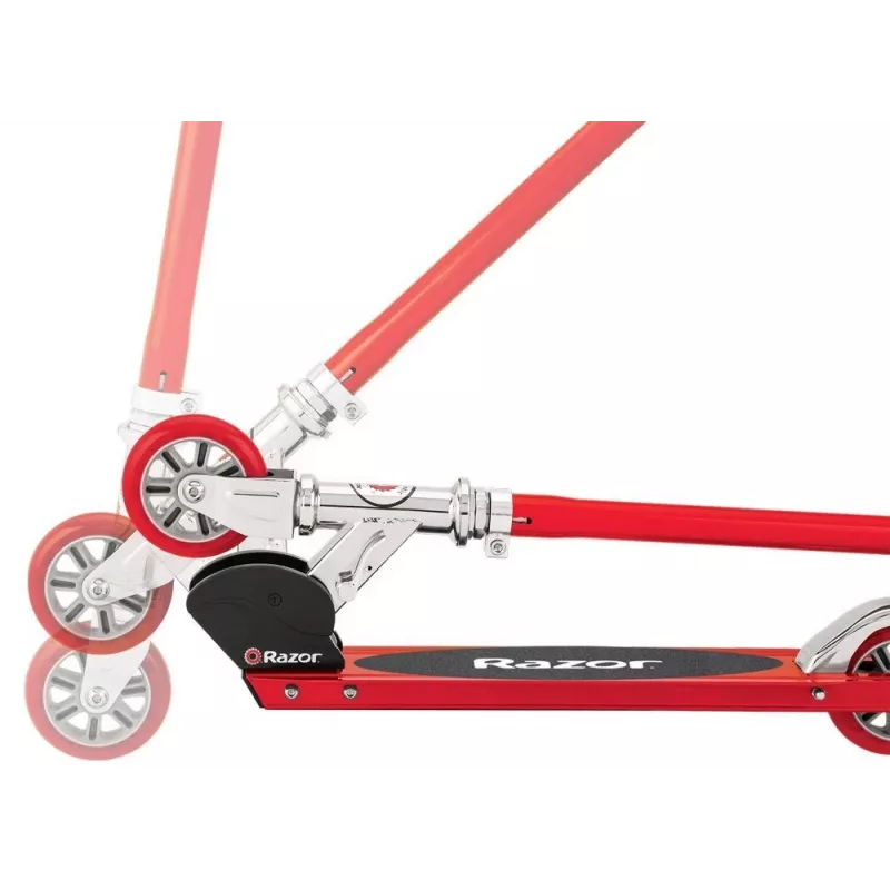 Razor S Sport 13073058 trotinete, aço, dobrável, travão de guarda-lamas traseiro, vermelho/preto