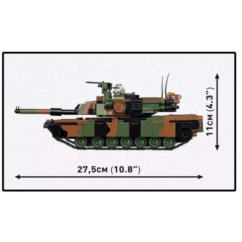 Conjunto de construção Cobi M1A2 SEPV3 Abrams modelo com 1.065 blocos