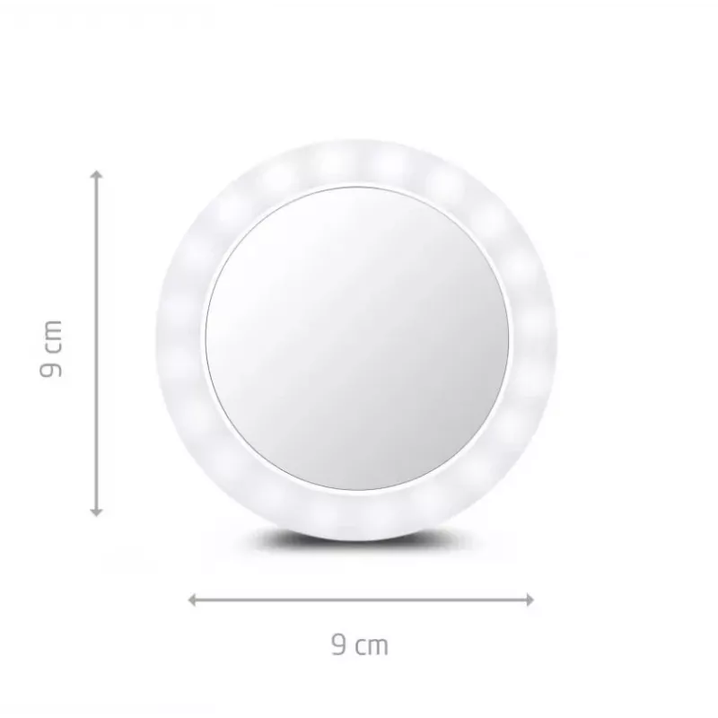 Espelho de maquilhagem de pé Medisana 23603 — redondo, branco, a pilhas, dobrável, iluminação integrada