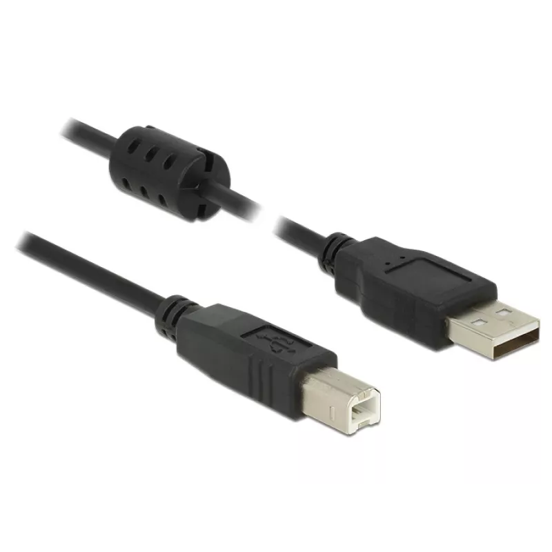 Cabo USB DeLOCK 5m USB 2.0-A USB 2.0-B