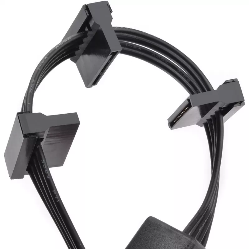 SilverStone SST-CP06-E4 cabo divisor de alimentação SATA, 1x 15 pinos para 4x 15 pinos