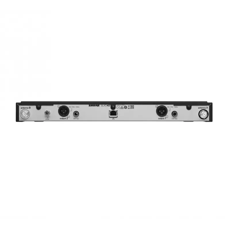 Shure SLXD4DE-G59 - recetor de microfone sem fios, 470 - 514 MHz