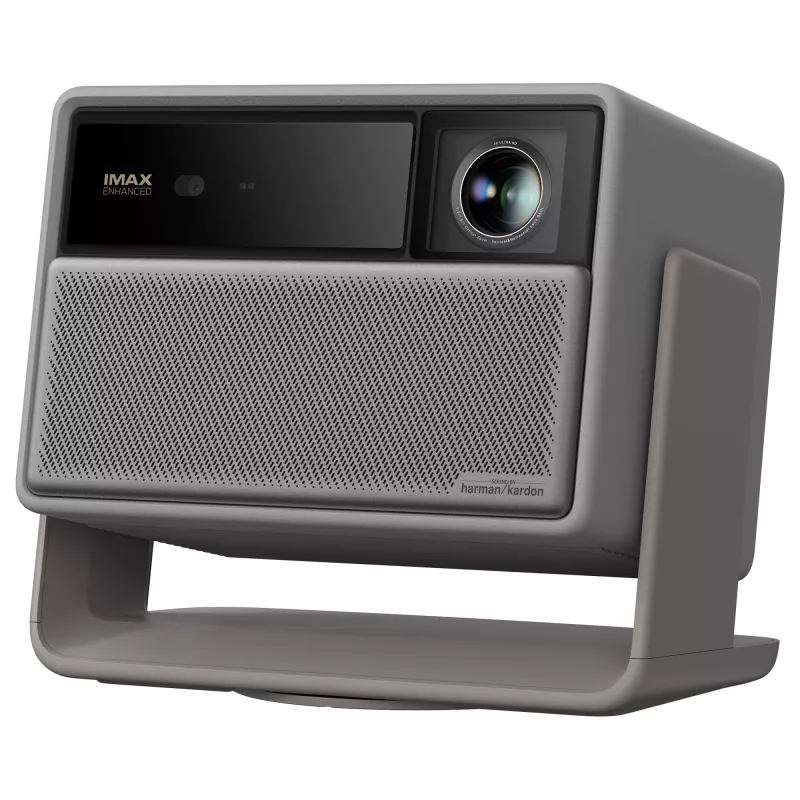 XGIMI Horizon 20 XR13A projetor laser DLP 4K UHD para casa, 3840x2160, 3200 lúmenes ANSI, Dolby Vision, HDR10+, focagem automática, zoom ótico, altifalantes Harman Kardon, 2x HDMI, cinzento