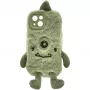 RealPower 495552 Flauschi 1 capa peluda para telemóvel iPhone 15, verde