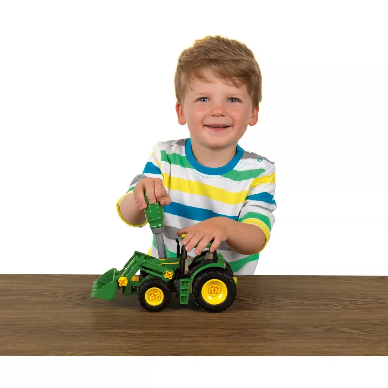 Conjunto de veículo Theo Klein 3903 trator de brinquedo pista de brincar 3 anos preto verde amarelo